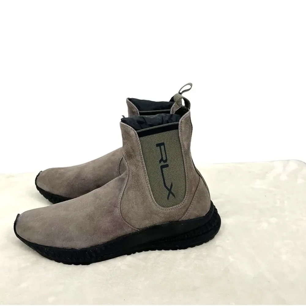 RALPH LAUREN RLX Men's Gray Suede Sock Sneaker Boots 5.5D NIB Dustbag Box